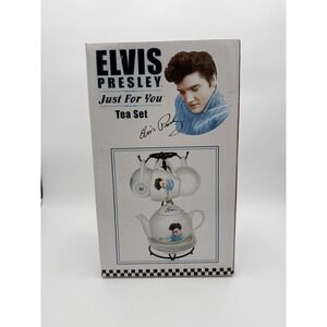 Elvis Presley Tea Set, Cups & Saucers x4, Teapot, Stand New In Box